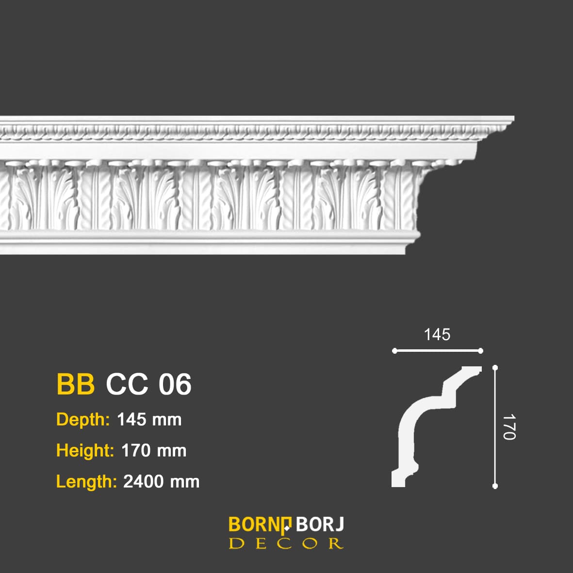 قیمت ابزار گلویی سقف, BB-CC 06 ابزار گلویی کلاسیک آکانتوس, Acanthus Crown Molding ,قیمت انواع ابزار گلویی, ابزارهای دکوراتیو, ابزار پلی یورتان مشهد